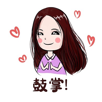 创意简萌Q版可爱女孩鼓掌表情包