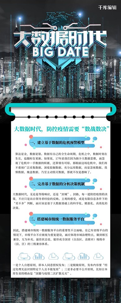 科技长图城市蓝绿色创意质感长图