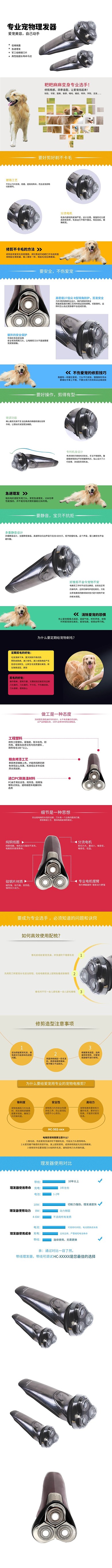 宠物剃毛器电商详情页