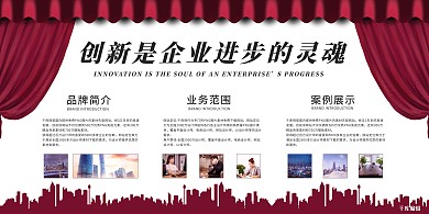 企业文化创新进步宣传栏展板