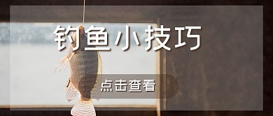 钓鱼小技巧文字褐色简约公众号首图