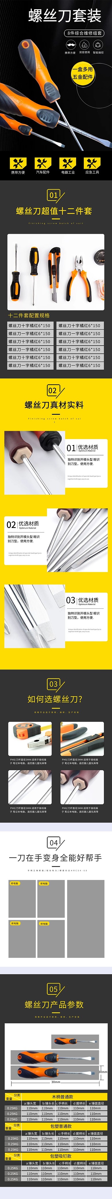 五金螺丝刀电商详情页