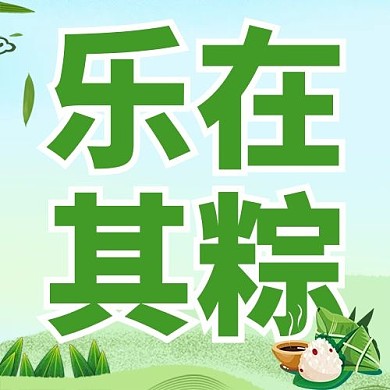 端午节乐在其粽绿色卡通公众号次图