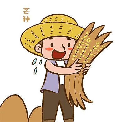 芒种丰收麦子的农民公众号次图