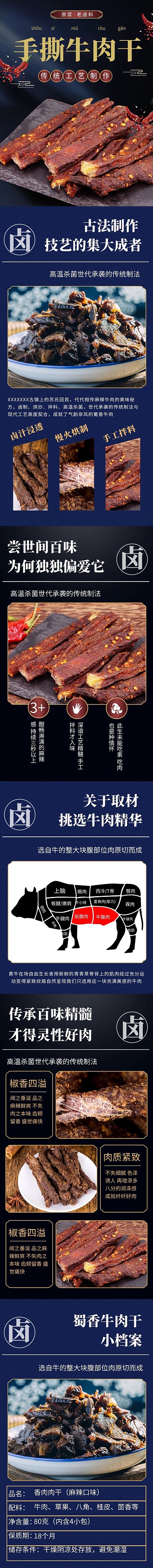 零食手撕牛肉电商详情页