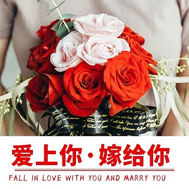 520玫瑰白色简约公众号次图