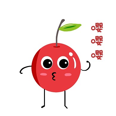 卡通可爱拟人水果樱桃
