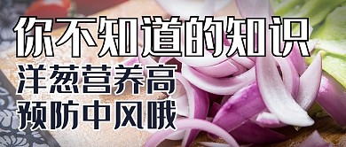 预防中风洋葱紫色摄影公众号首图