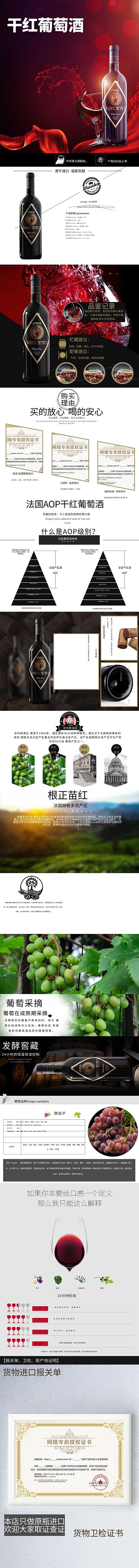 美食红酒电商详情页