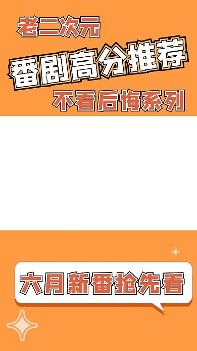 二次元动漫新番导视竖版视频边框