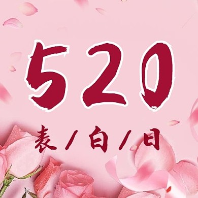 520表白日玫瑰粉色温馨公众号次图