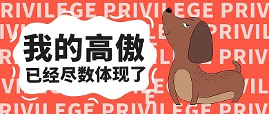 privilege我的高傲尽数体现卡通公众号首图