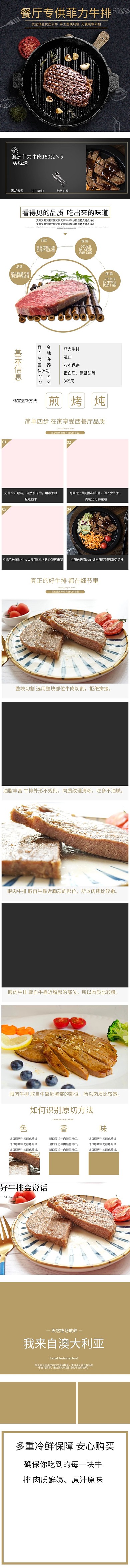 牛排美食电商详情页