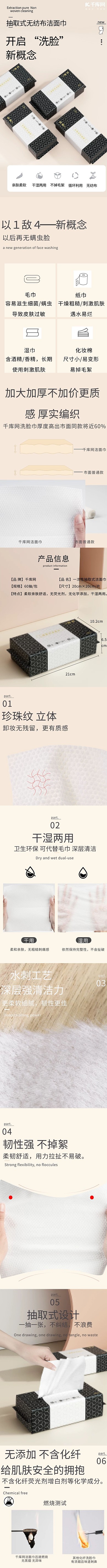 洁面巾电商详情页