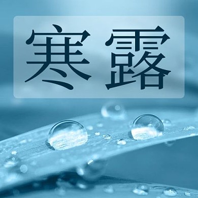 寒露二十四节气彩色简约公众号次图