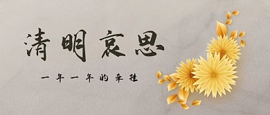 清明哀思悼念菊花公众号首图
