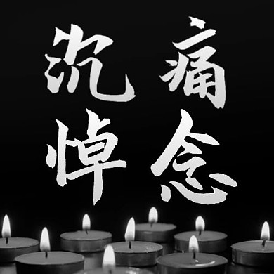沉痛悼念蜡烛黑白简约公众号次图