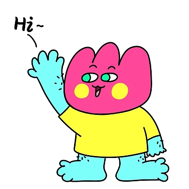 花花520嗨Hi打招呼漫画表情包