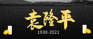 祭奠袁隆平先生摄影图黑色商务配图
