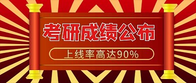 成绩查询喜庆红色商务风公众号首图