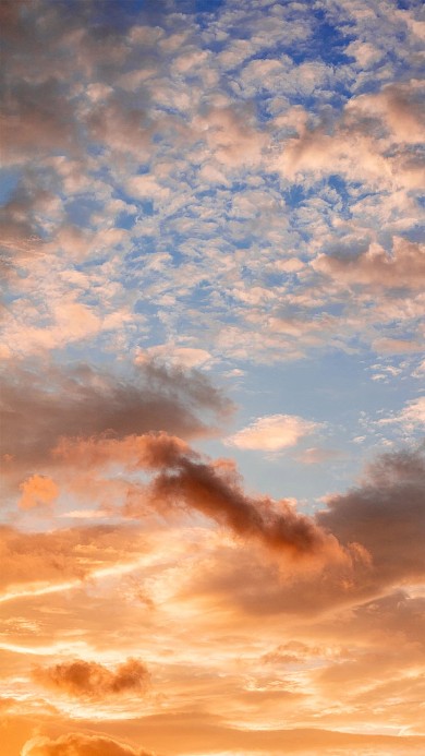 风景夕阳火烧云户外背景摄影图配