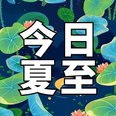 今日夏至荷花插画大字吸睛公众号次图
