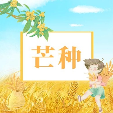 芒种二十四节气黄色清新公众号次图