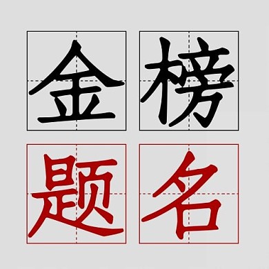 高考金榜题名红色黑色复古 公众号次图