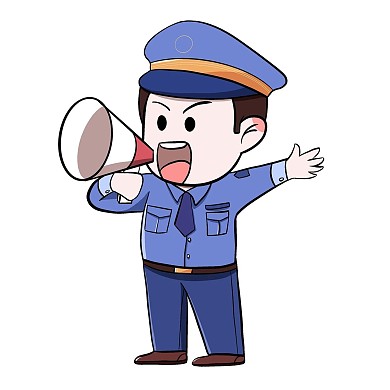 城管喊喇叭人物