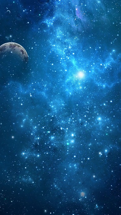 蓝色科技星球宇宙唯美背景