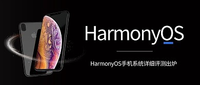 鸿蒙系统评测蓝色商务风公众号首图