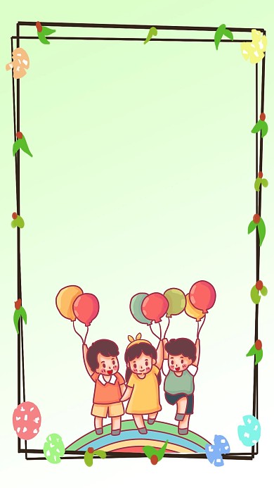 三胎政策人物绿色e清新花边