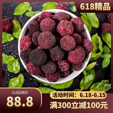 夏季美食 杨梅红色商务风电商直通车