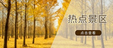 最新消息景色黄色简约公众号首图