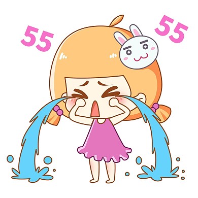 兔宝女孩卡通主题表情包之555