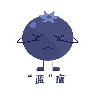 创意土味趣味水果谐音表情包蓝莓