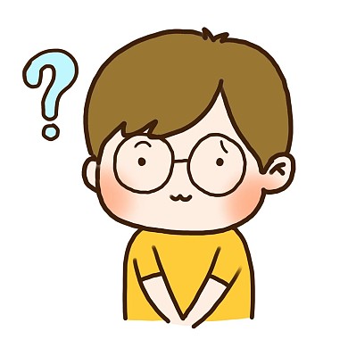 手绘可爱眼镜男孩疑问表情元素下