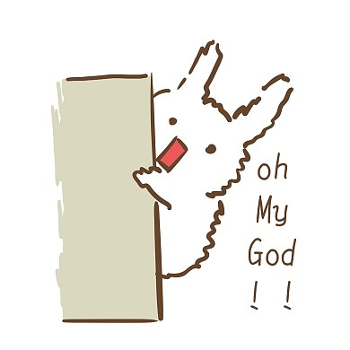 手绘卡通可爱小兔我的天表情包