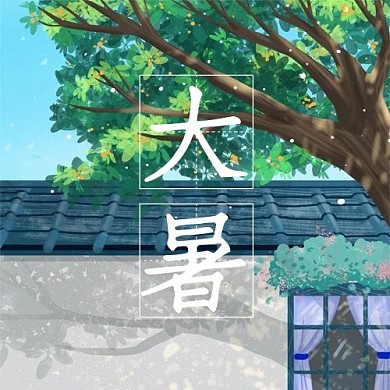 大暑绿植绿色现代公众号次图