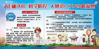 健康宣传预防疾病传染蓝色简约展板