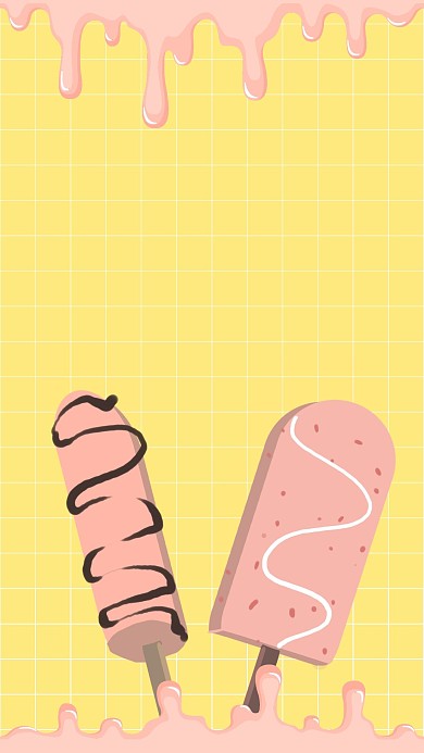 夏至卡通黄色可爱