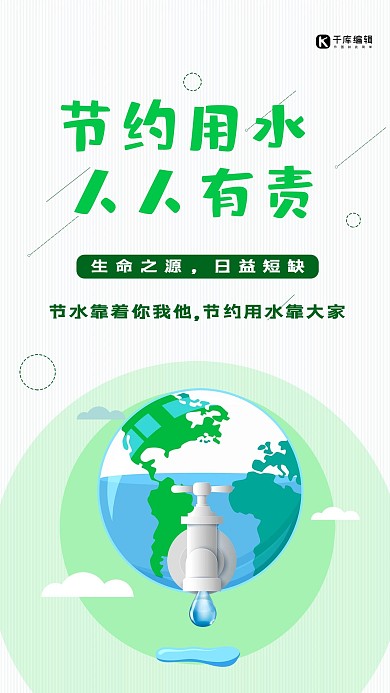 节约用水保护环境公益宣传海报