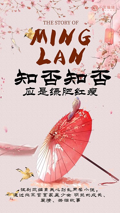 知否知否应是绿肥红瘦古风海报
