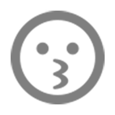 纯色图标表情亲亲公众号次图
