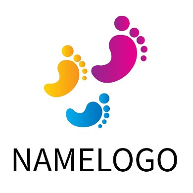 彩色脚丫LOGO