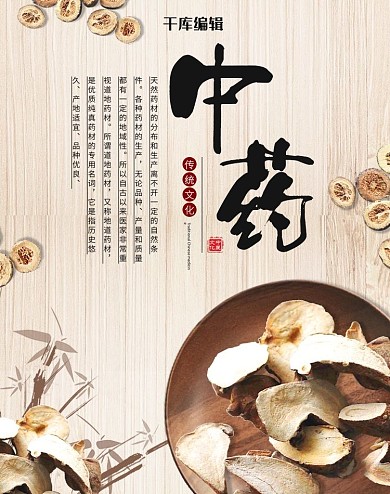 创意简约中药竖版电商海报