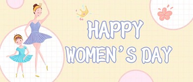 三八妇女节女神节快乐黄色浪漫温柔优雅公众号首图