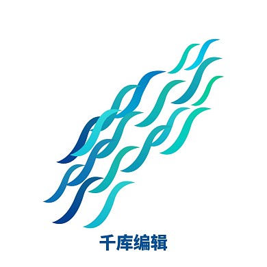 清新渐变卡通湖水logo