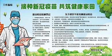 社会公益宣传医生绿色简约展板