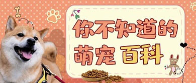 吸睛漫画萌宠橘色卡通公众号首图